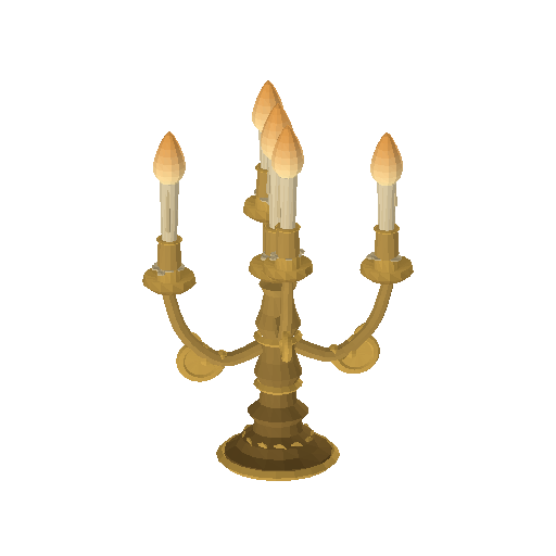 Low-poly Interiors 3D model: Candelabra Branch
