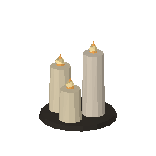 Low-poly Interiors 3D model: Candle Cluster