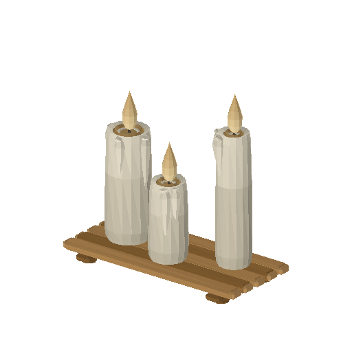 Low-poly Interiors 3D model: Candle Set