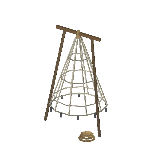 Low-poly Props 3D model: Cast Net