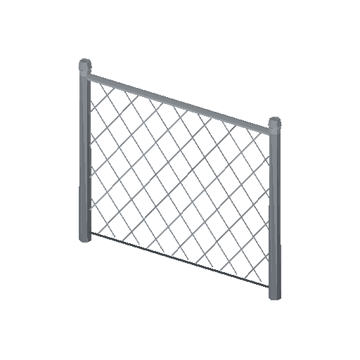 Low-poly Yard & Street Props 3D model: Chainlink Fence