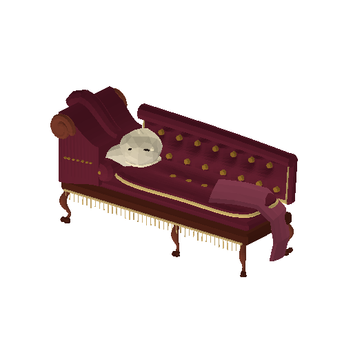 Low-poly Interiors 3D model: Chaise Longue