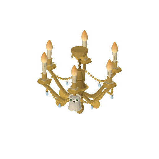 Low-poly Interiors 3D model: Chandelier Candelabra
