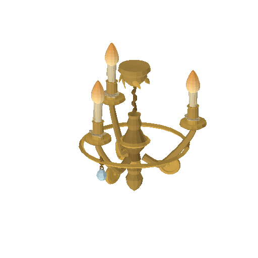 Low-poly Interiors 3D model: Chandelier Small