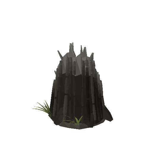 Low-poly Nature 3D model: Charred Stump