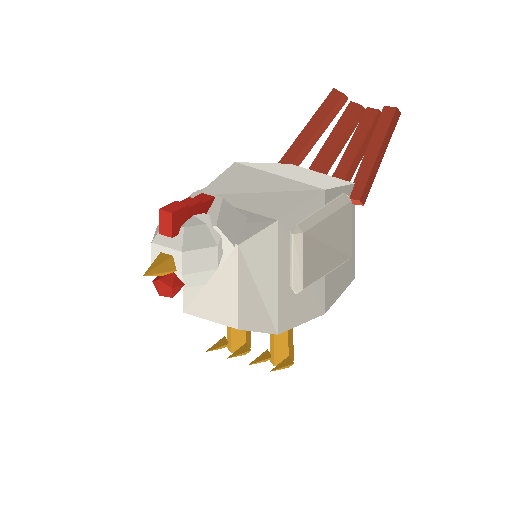 Low-poly Props & Livestock 3D model: Chicken