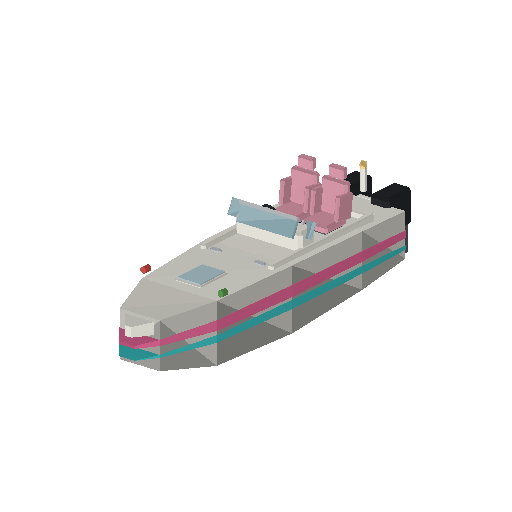 Low-poly Vehicles 3D model: Cigarette Speedboat
