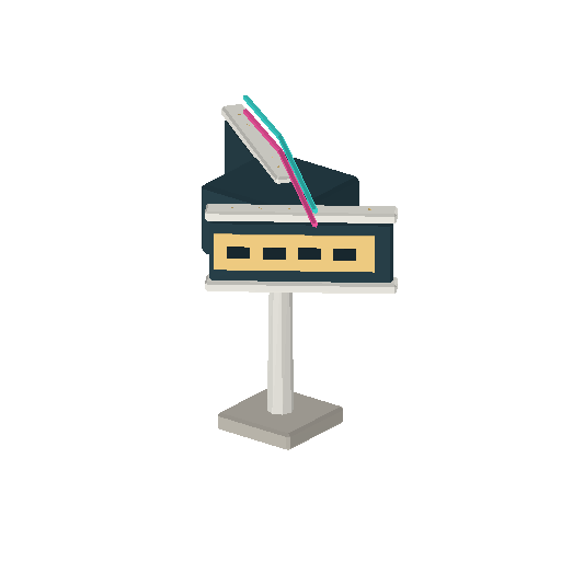 Low-poly Signage 3D model: Cinema Marquee