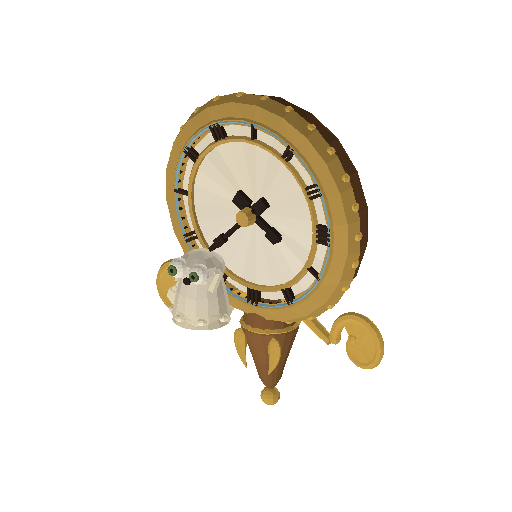 Low-poly Interiors 3D model: Clock Wall