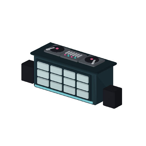 Low-poly Interiors 3D model: Club Dj Booth