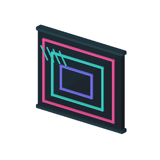 Low-poly Interiors 3D model: Club Neon Wall Panel