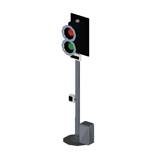 Low-poly Trackside Gear 3D model: Colour Light Signal