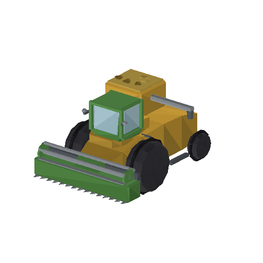 Low-poly Vehicles 3D model: Combine Harvester