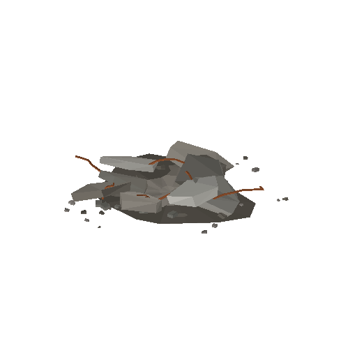 Low-poly Rocks 3D model: Concrete Chunks