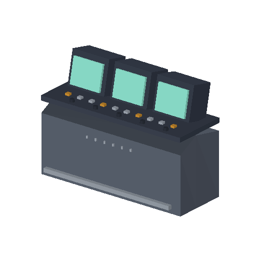 Low-poly Props 3D model: Control Console