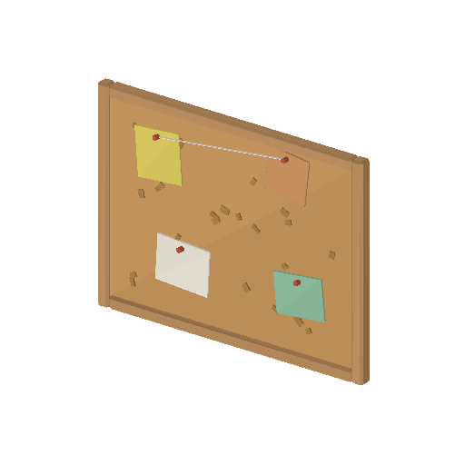 Low-poly Interiors 3D model: Corkboard
