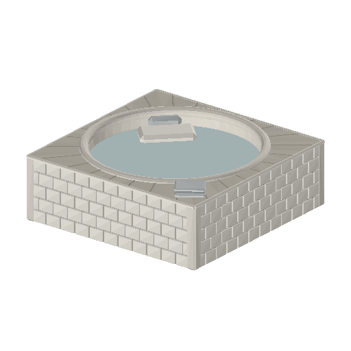 Low-poly Interiors 3D model: Corner Tub