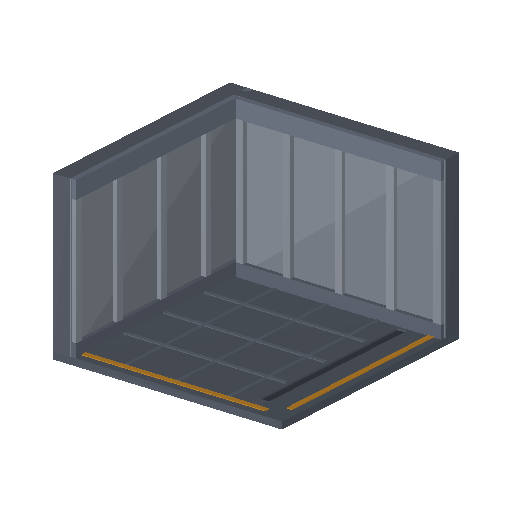 Low-poly Interiors 3D model: Corridor Corner