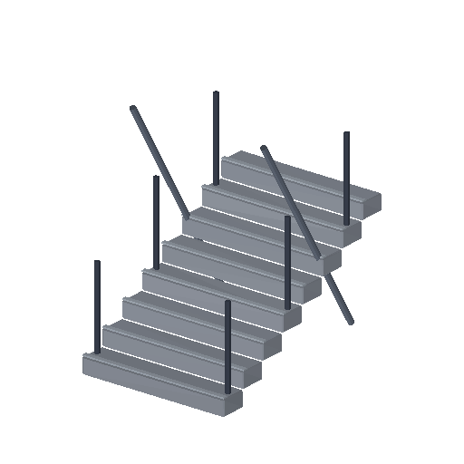 Low-poly Interiors 3D model: Corridor Stair