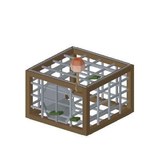 Low-poly Props 3D model: Crab Trap