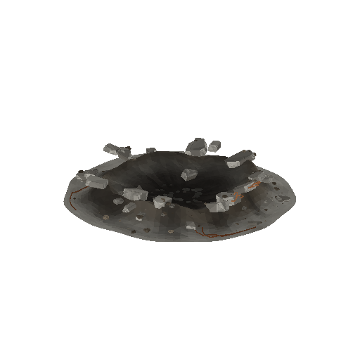 Low-poly Terrain 3D model: Crater