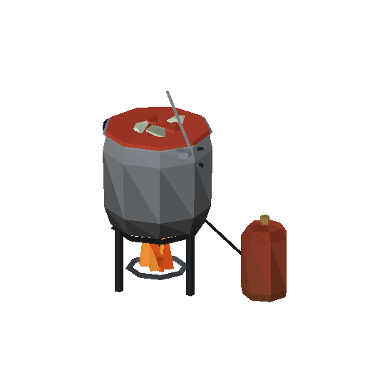 Low-poly Props 3D model: Crawfish Boil Pot