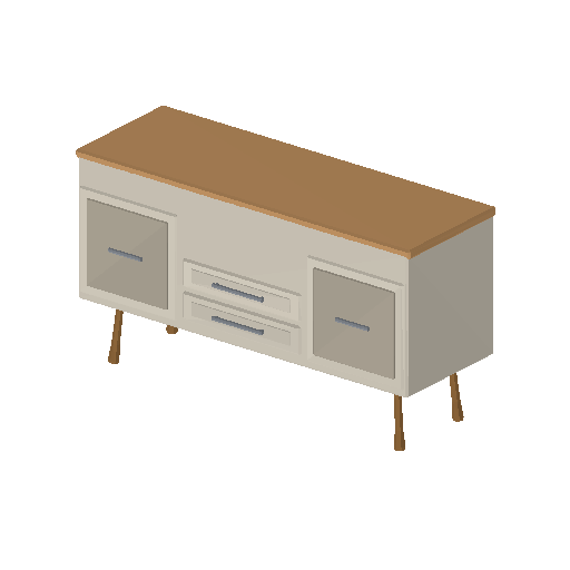 Low-poly Interiors 3D model: Credenza