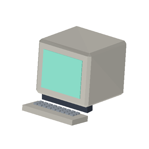 Low-poly Props 3D model: Crt Terminal