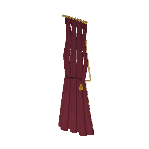 Low-poly Interiors 3D model: Curtain Panel