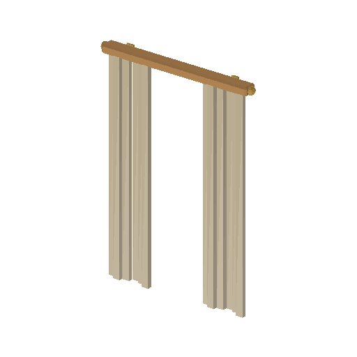 Low-poly Interiors 3D model: Curtains