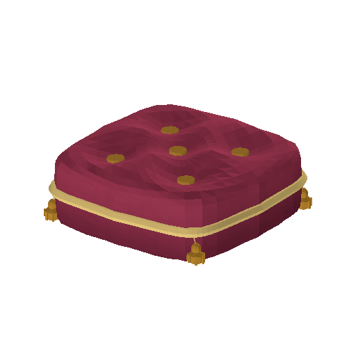 Low-poly Interiors 3D model: Cushion Tufted