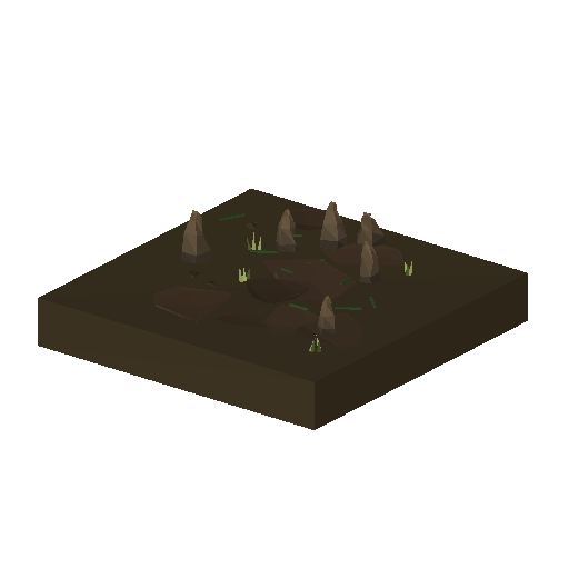 Low-poly Terrain 3D model: Cypress Floor Tile