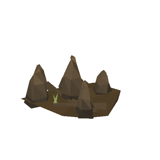 Low-poly Rocks 3D model: Cypress Knee Cluster