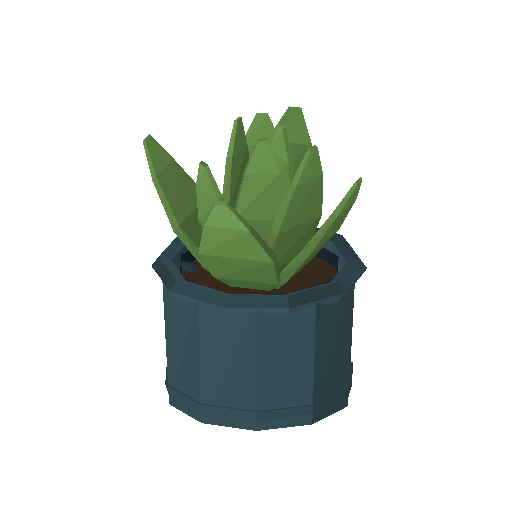 Low-poly Interiors 3D model: Desk Plant