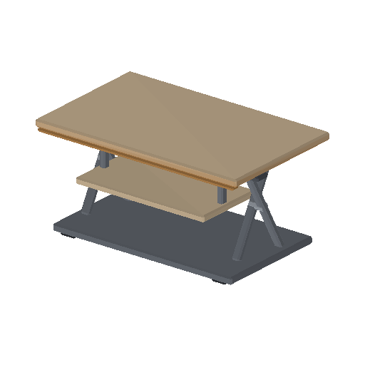 Low-poly Interiors 3D model: Desk Riser