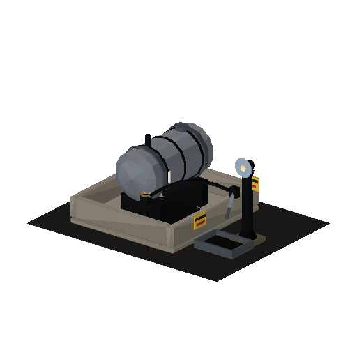 Low-poly Trackside Infrastructure 3D model: Diesel Fuel Point