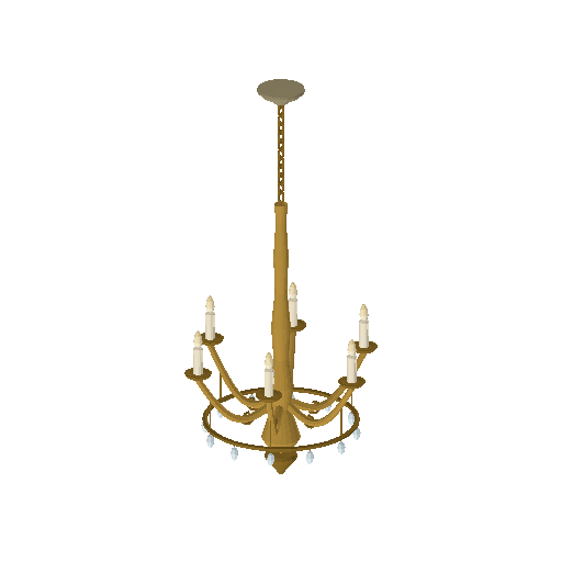 Low-poly Interiors 3D model: Dining Chandelier