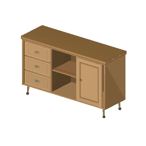 Low-poly Interiors 3D model: Dining Sideboard