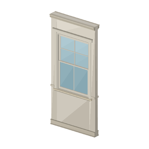 Low-poly Interiors 3D model: Dining Window Wall
