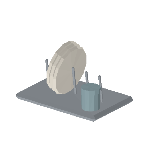 Low-poly Interiors 3D model: Dish Rack