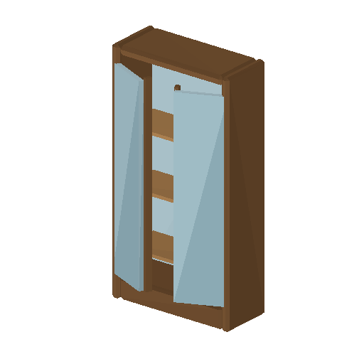 Low-poly Interiors 3D model: Display Cabinet