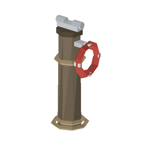Low-poly Props 3D model: Dock Cleat Piling