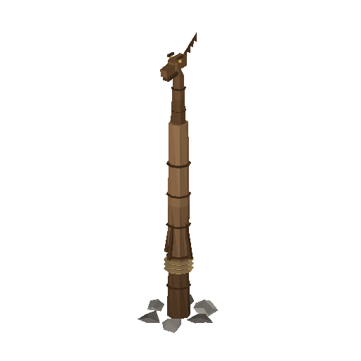 Low-poly Norse Signature 3D model: Dragon Prow Post
