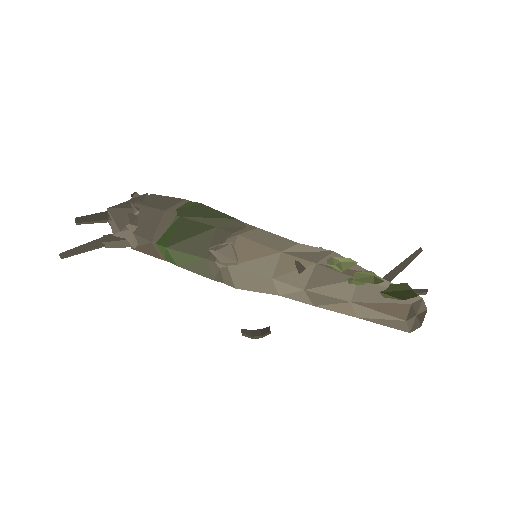 Low-poly Rocks 3D model: Driftwood Snag