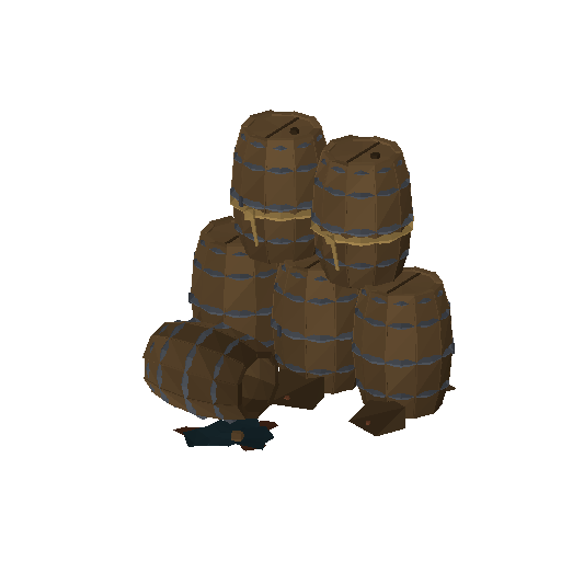 Low-poly Interiors 3D model: Dun Barrel Stack