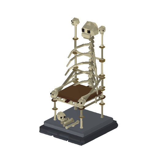 Low-poly Interiors 3D model: Dun Bone Throne
