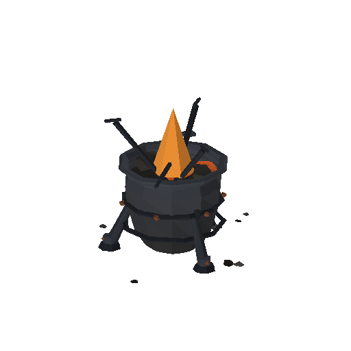 Low-poly Interiors 3D model: Dun Branding Brazier