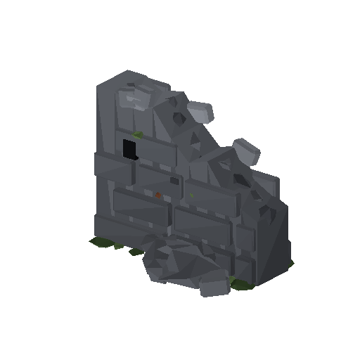 Low-poly Interiors 3D model: Dun Broken Wall