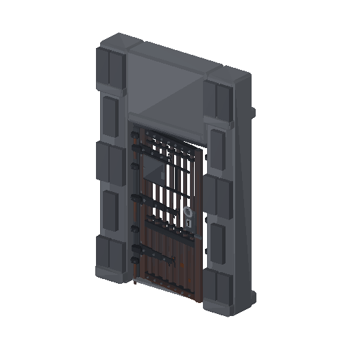 Low-poly Interiors 3D model: Dun Cell Bar Door