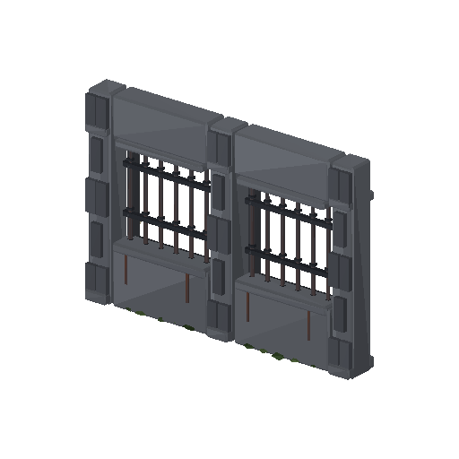Low-poly Interiors 3D model: Dun Cell Bar Wall